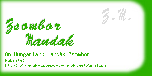zsombor mandak business card